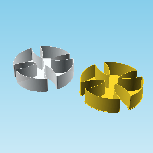 Free 3D file Rounded reamed pattée cross, nestable box (v2)・3D printer ...