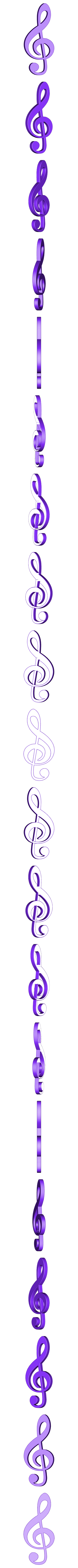 Download Free Stl File Treble Clef 3d Printer Object Cults