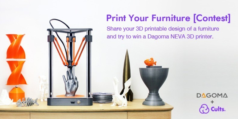 3D design and 3D printing contest Cults Dagoma